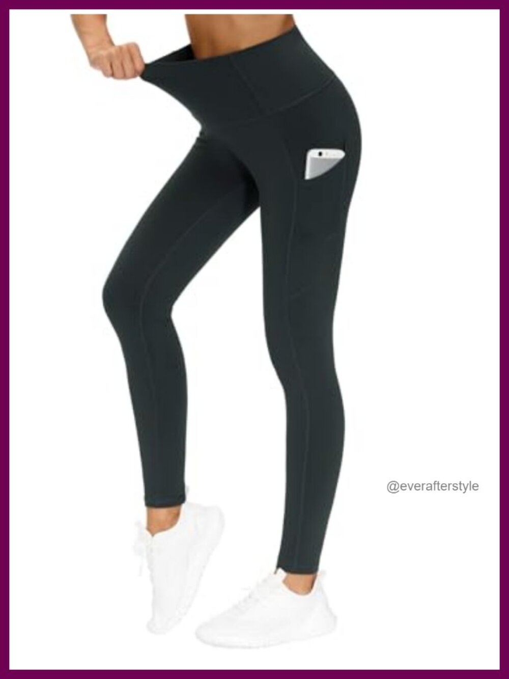 High Waist Yoga Pants Workout Leggings with Side Pockets